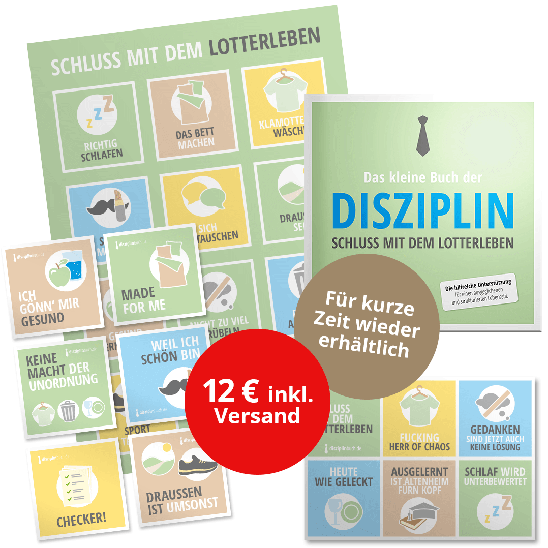Dein Motivationspaket – Das kleine Buch der Disziplin mit allen Extras